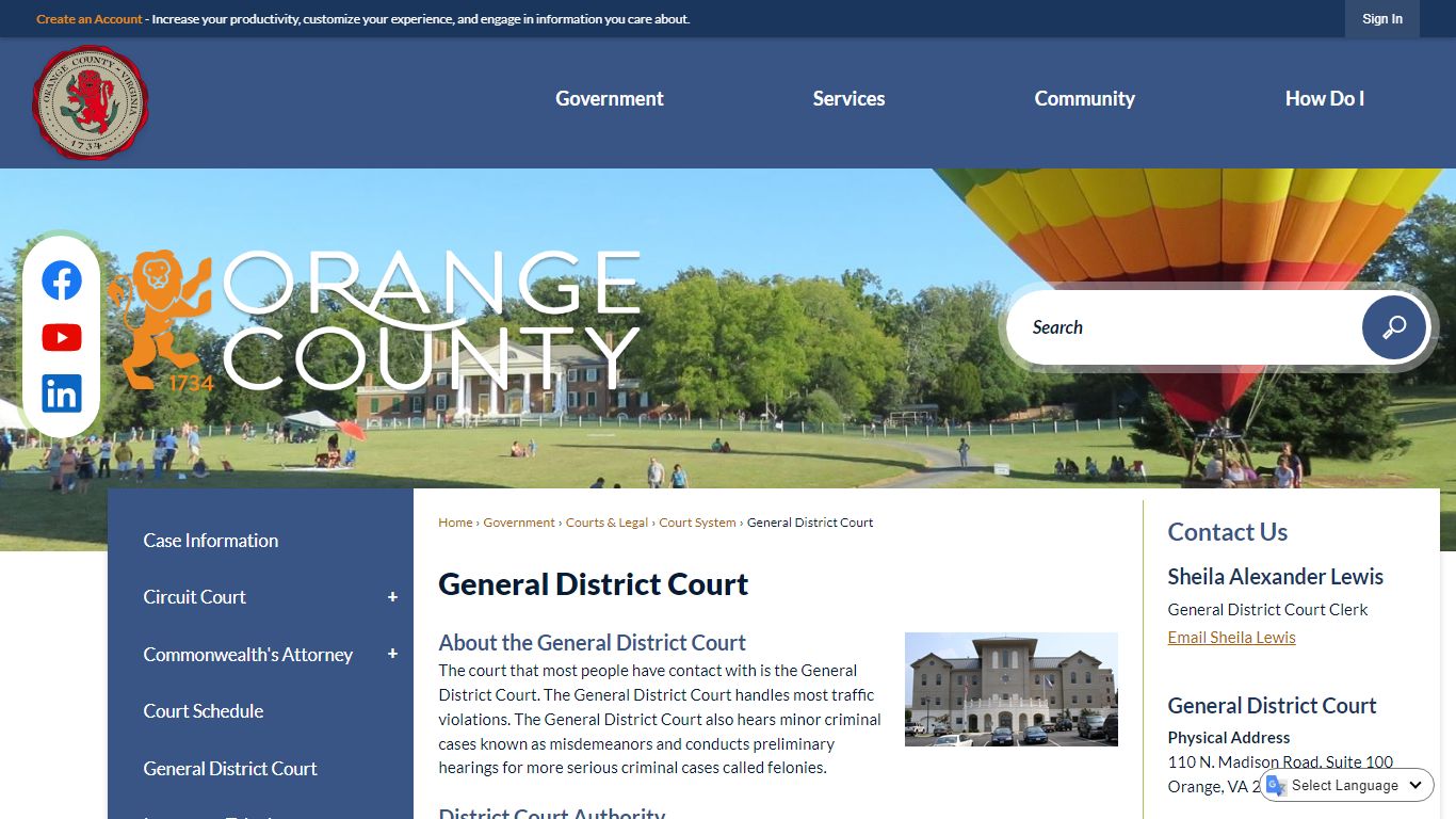 General District Court | Orange County, VA - Official Website